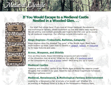 Tablet Screenshot of medievallifestyle.com